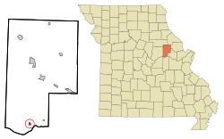 Location in Montgomery County and the state of Missouri