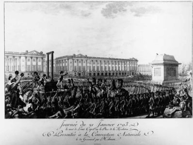 The execution of Louis XVI (January 21, 1793)