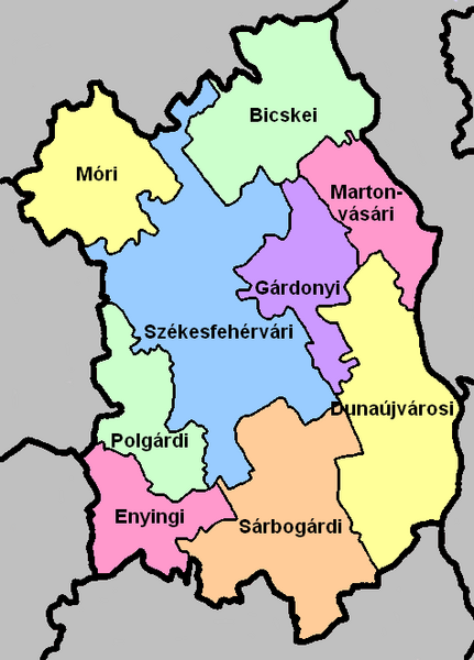 ملف:Fejér districts.png