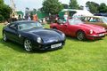 Two TVRs at the Northampton & Lamport Railway during a Car show held at the railway