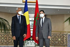 وزير الخارجية المغربي ناصر بوريطة ونظيره التشادي أمين أبا صديق، الرباط، 26 أكتوبر 2020.