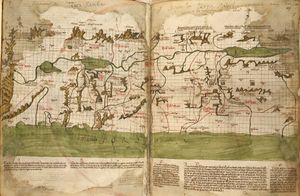A detailed map of Palestine from the 14th century