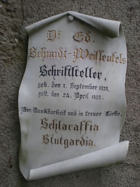 ملف:Tomb inscription Schmidt-Weissenfels.JPG
