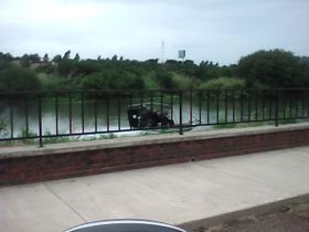 Border Patrol patrolling the Rio Grande in an airboat in Laredo, Texas