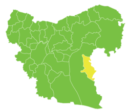 موقع ناحية مسكنة في محافظة حلب