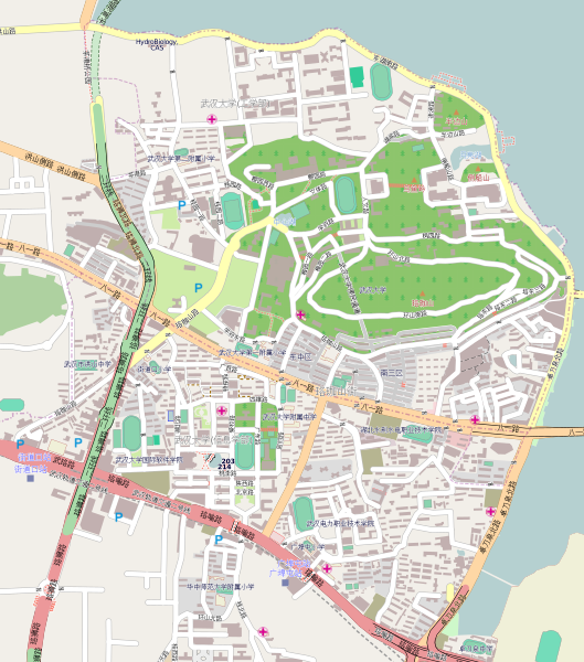 ملف:Map of Wuhan University.svg