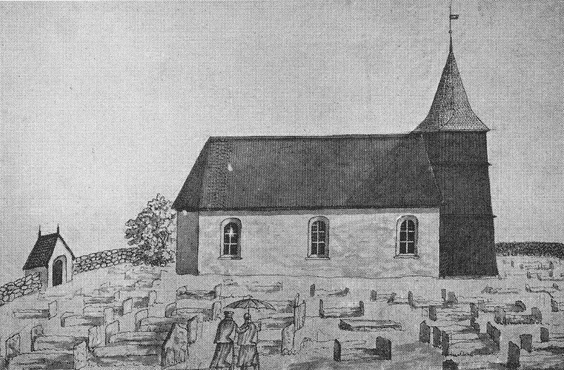 ملف:Svartrå kyrka före 1875.jpg