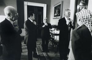 حسين ومبارك، مع عرفات ورابين وكلنتون