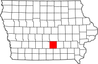 Map of Iowa highlighting