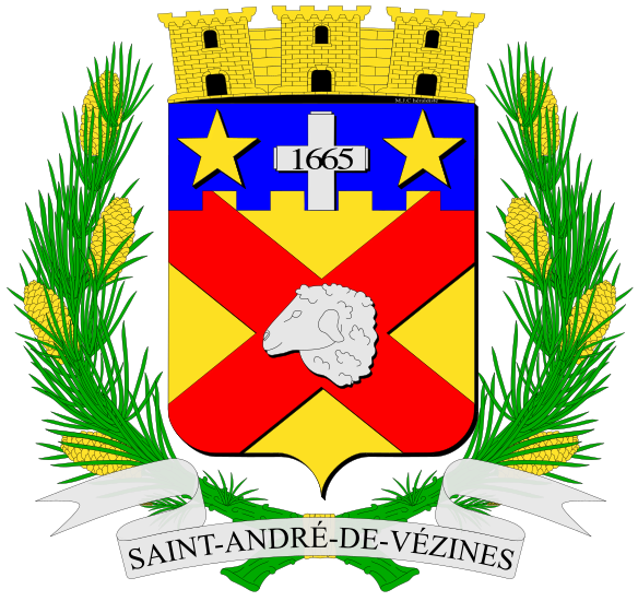 ملف:Blason officiel Saint-André-de-Vézines.svg