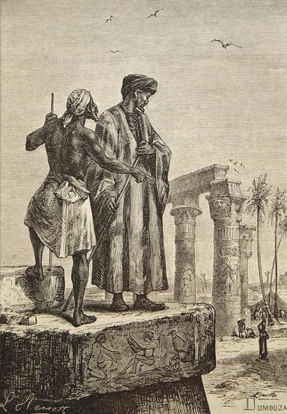 ملف:Handmade oil painting reproduction of Ibn Battuta in Egypt, a painting by Hippolyte Leon Benett..jpg