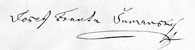 ملف:Josef Franta Šumavský Unterschrift.jpg