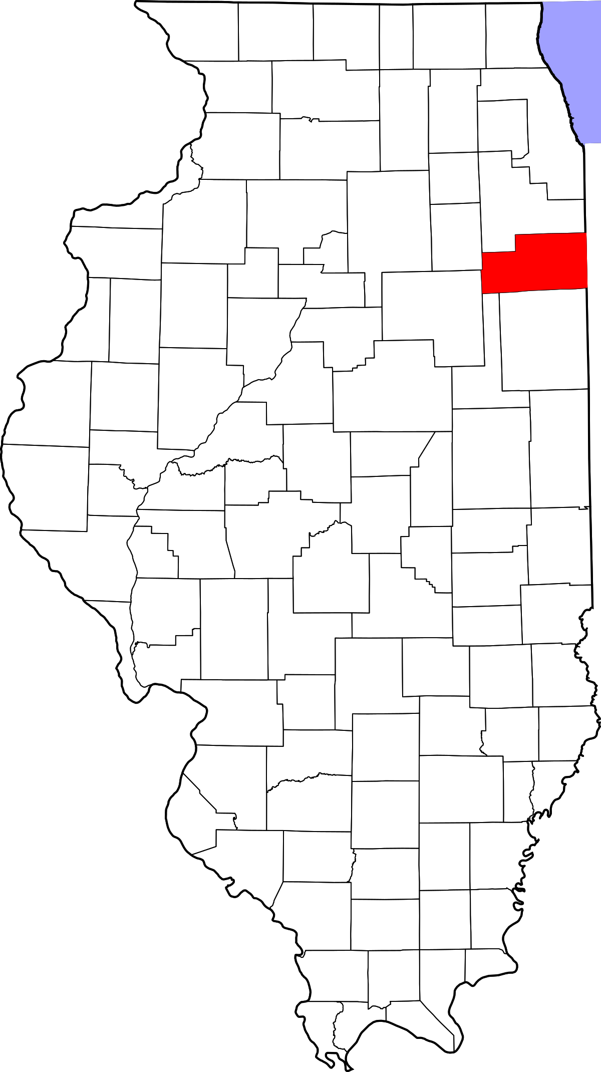 ملف:Map Of Illinois Highlighting Kankakee County.svg - المعرفة