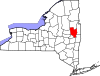 State map highlighting Saratoga County