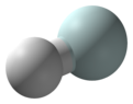 نموذج الكرة والعصا لأيون هيدريد الهليوم.