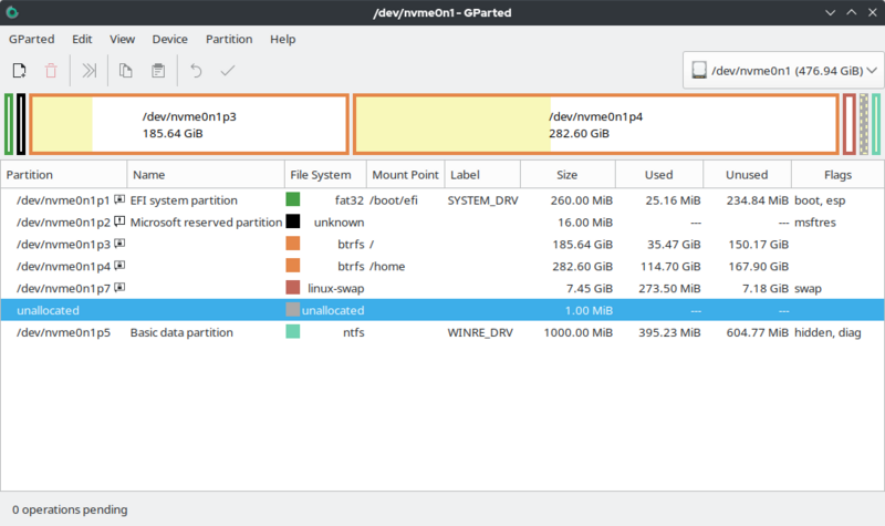 ملف:GParted 1.3.1 screenshot.png