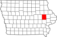 Map of Iowa highlighting