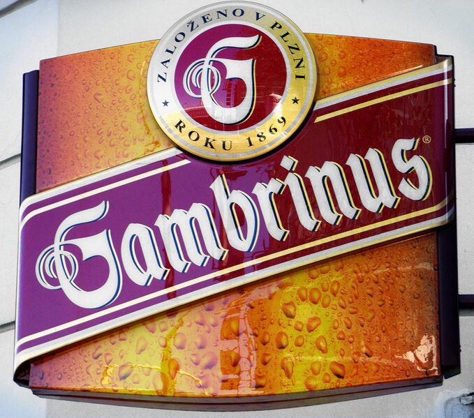 ملف:Gambrinus-Werbung in Karlsbad.JPG