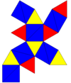 Icosahedron in cuboctahedron net.png