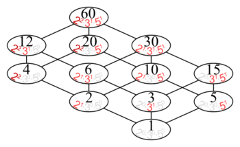 Lattice of the divisibility of 60; factors.svg