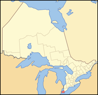 ملف:Map of Ontario ESSEX.svg