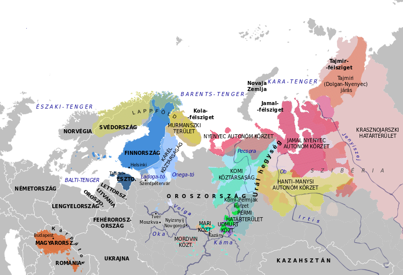 ملف:Uralic languages hu.svg