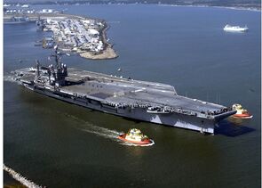 USS John F. Kennedy (CV-67) departs Naval Station Mayport on 11 November 2003.jpg