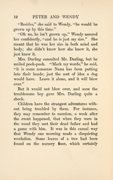 ملف:Peter and Wendy (1911).djvu