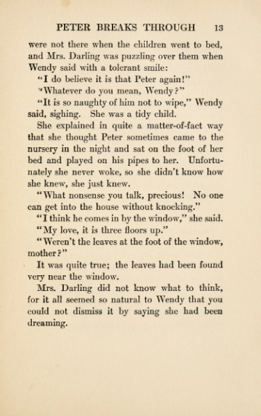ملف:Peter and Wendy (1911).djvu