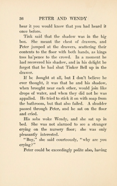 ملف:Peter and Wendy (1911).djvu