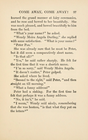 ملف:Peter and Wendy (1911).djvu