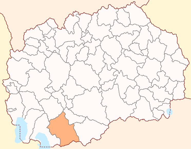 ملف:Map of Bitola Municipality.svg