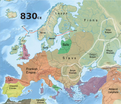 ملف:830 CE, Europe.svg