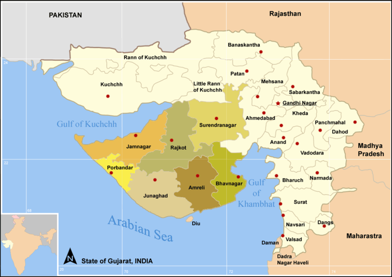 ملف:Map GujDist Saurastra.png