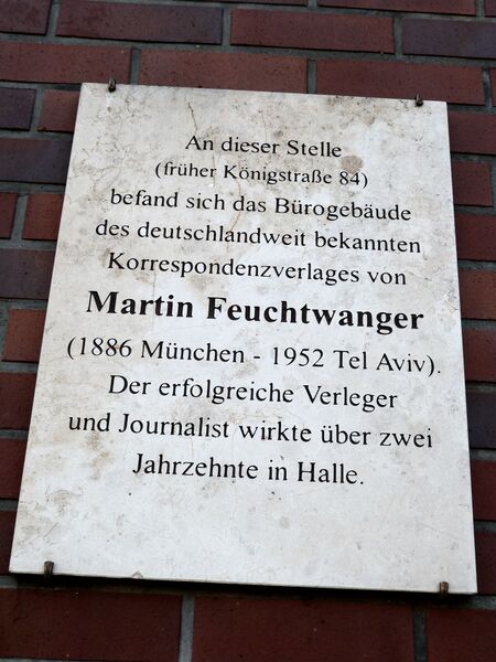 ملف:HAL-Breitscheidstr10 PlaqueFeuchtwangerMartin.JPG