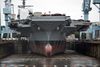 USS Gerald R. Ford (CVN-78) in dry dock front view 2013.JPG