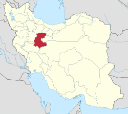 Location of Markazi Province in Iran