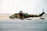مروحية عراقية مي-24D هايند-د تم الاستيلاء عليها أثناء حرب الخليج.
