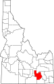 State map highlighting Power County