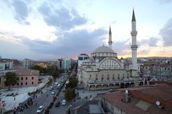 A view of İzzet Pasha Mosque in the city centre.