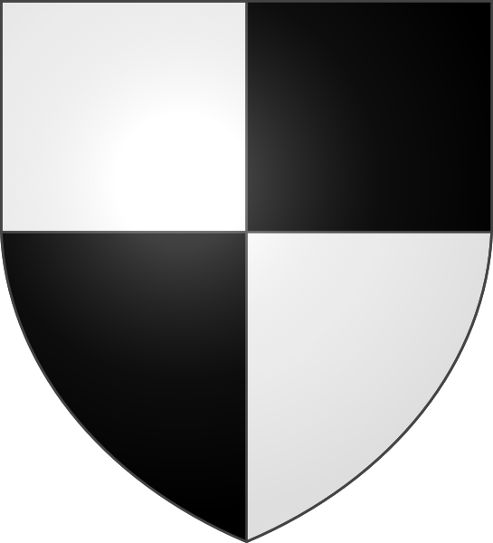 ملف:Blason-écartelé-argent-sable.svg