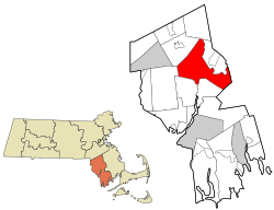 Location in Bristol County, Massachusetts