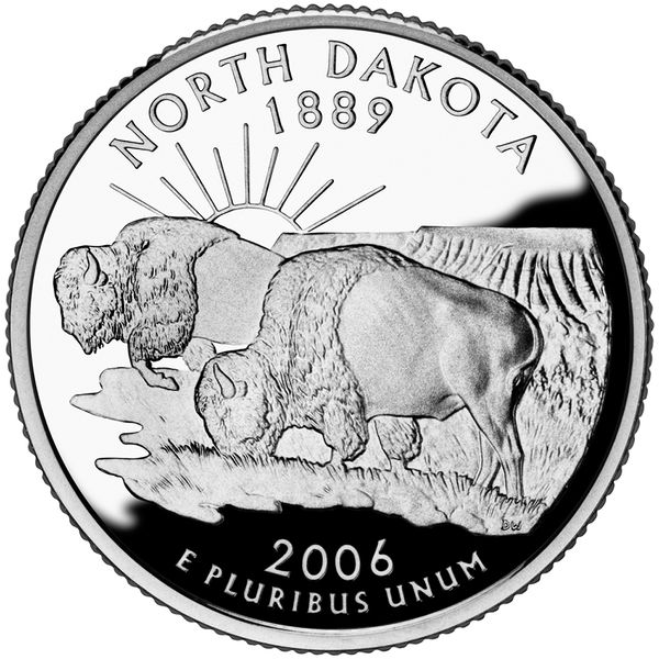 ملف:North Dakota quarter, reverse side, 2006.jpg
