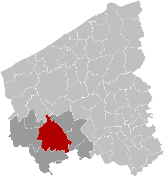 ملف:Ieper West-Flanders Belgium Map.svg