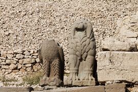 West Terrace: Eagle and Lion from sandstones