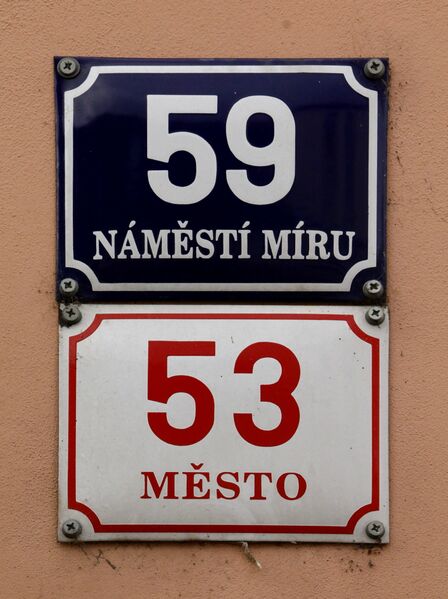 ملف:Míru square, sign, Svitavy.jpg