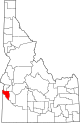 State map highlighting Canyon County