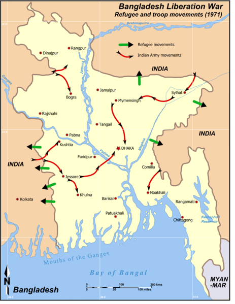 ملف:Bangladesh War 1971 Movements.png