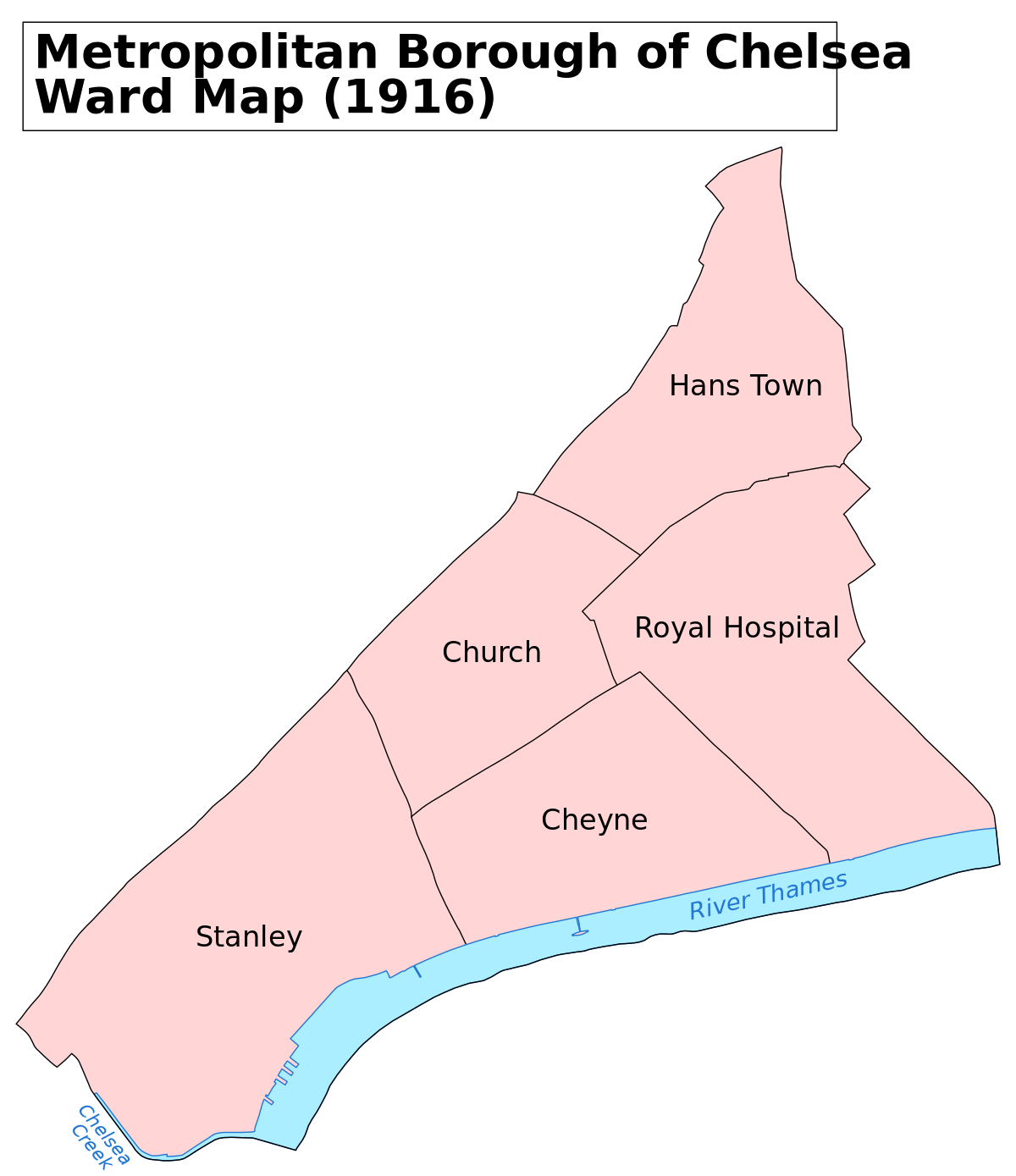 ملف:Chelsea Met. B Ward Map 1916.svg - المعرفة