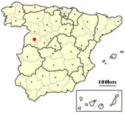 موقع سلمنكا في اسبانيا